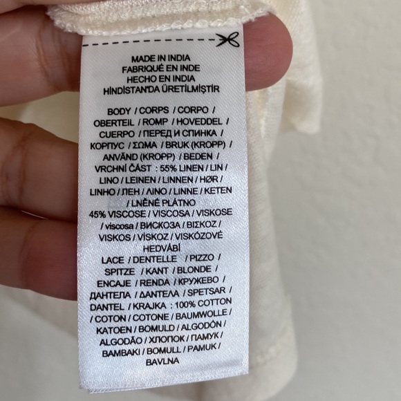 Ralph Lauren Jersey Flutter-Sleeve T-Shirt in Winter Cream Size S - Picture 4 of 6